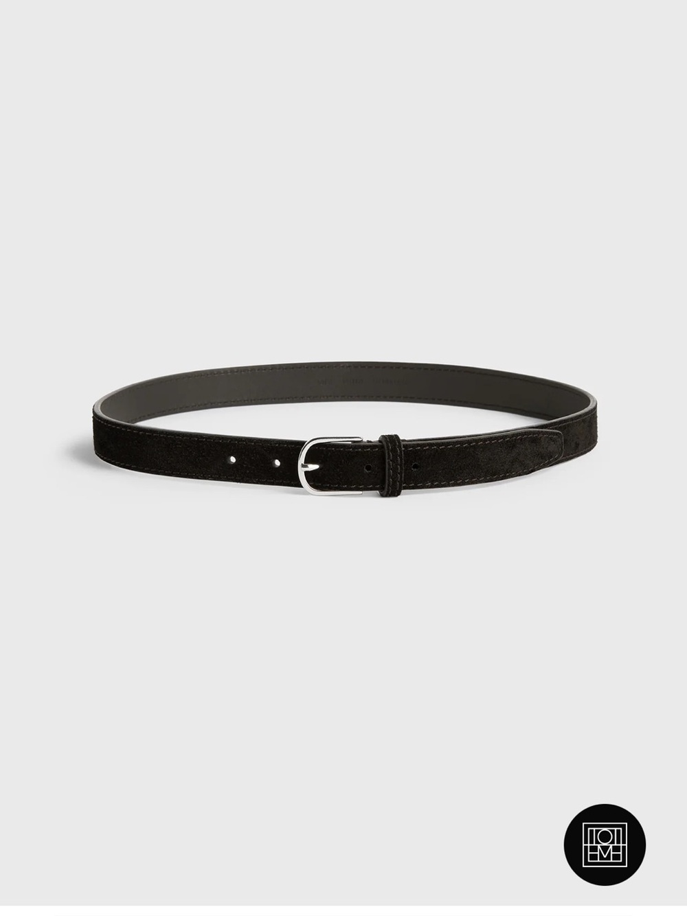 Toteme Slim suede trouser belt espresso